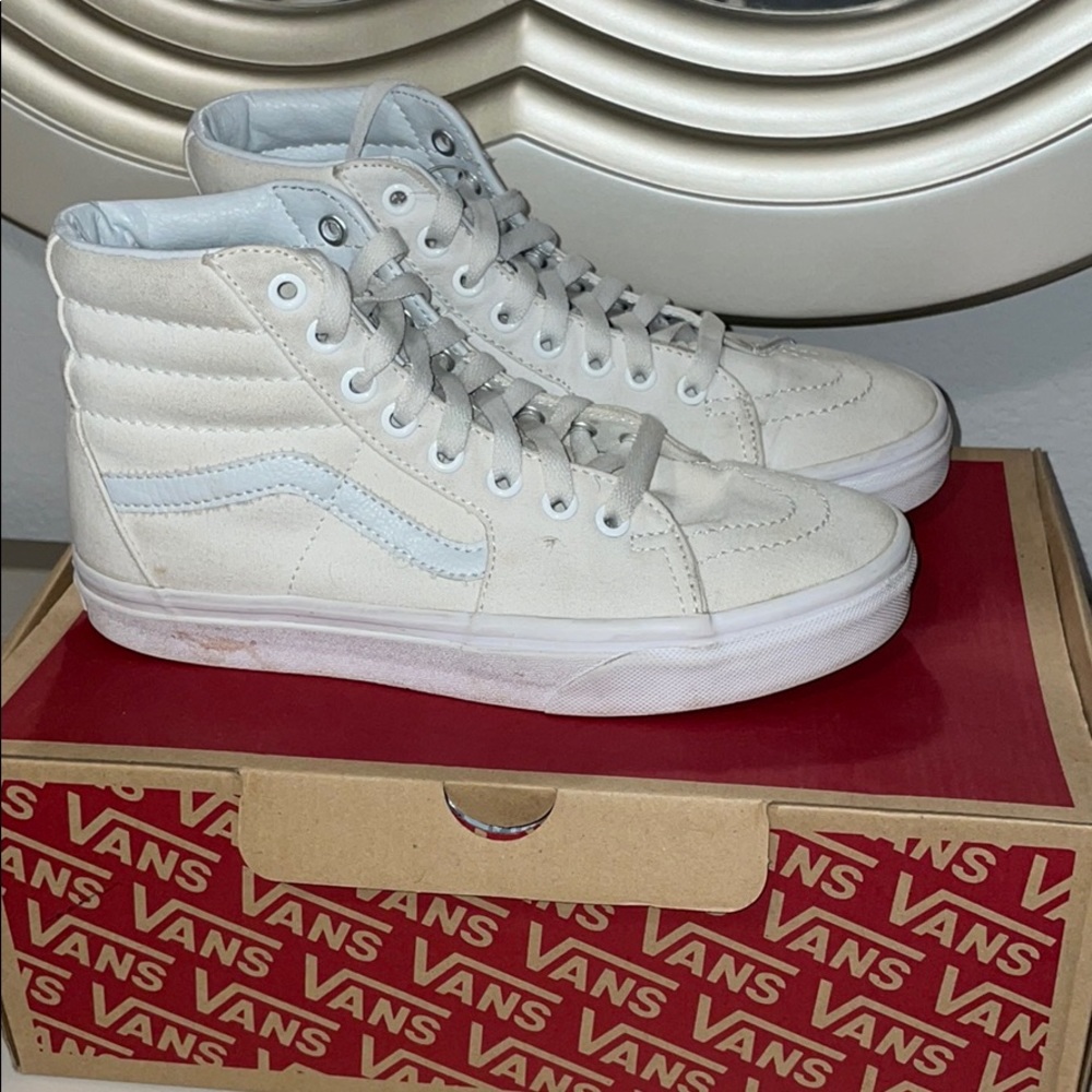 White high top Vans